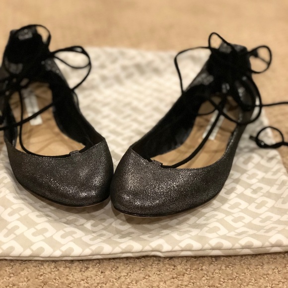 Diane von Furstenberg Lace up Ballet Flats - Picture 1 of 5